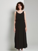 Ärmelloses Maxikleid mit Ring-Detail - Frauen - Deep Black Ärmelloses Maxikleid mit Ring-Detail - Frauen - Deep Black - 1 - TOM TAILOR