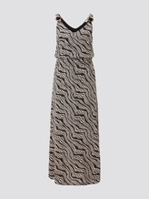 Ärmelloses Maxikleid mit Ring-Detail - Frauen - black wavy design Ärmelloses Maxikleid mit Ring-Detail - Frauen - black wavy design - 7 - TOM TAILOR
