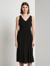 Midikleid mit Smocking-Detail - Frauen - Deep Black Midikleid mit Smocking-Detail - Frauen - Deep Black - 1 - TOM TAILOR