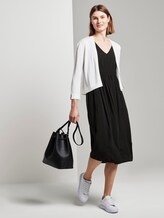 Midikleid mit Smocking-Detail - Frauen - Deep Black Midikleid mit Smocking-Detail - Frauen - Deep Black - 3 - TOM TAILOR