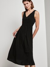 Midikleid mit Smocking-Detail - Frauen - Deep Black Midikleid mit Smocking-Detail - Frauen - Deep Black - 5 - TOM TAILOR
