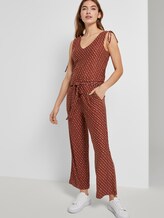 Culotte-Jumpsuit mit Schleifendetail - Frauen - brown geometric design Culotte-Jumpsuit mit Schleifendetail - Frauen - brown geometric design - 5 - TOM TAILOR