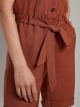 Short utility jumpsuit with a lapel collar - Women - Goji Orange Short utility jumpsuit with a lapel collar - Women - Goji Orange - 9 - TOM TAILOR