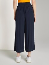 Stromende culotte met stropdas riem - Vrouwen - Real Navy Blue Stromende culotte met stropdas riem - Vrouwen - Real Navy Blue - 2 - TOM TAILOR Denim