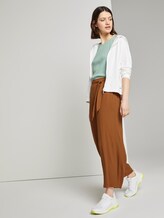 Flowing culotte with a tie belt - Women - mango brown Flowing culotte with a tie belt - Women - mango brown - 3 - TOM TAILOR Denim
