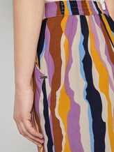 Fließende Culotte mit Bindegürtel - Frauen - wavy multicolor stripes Fließende Culotte mit Bindegürtel - Frauen - wavy multicolor stripes - 9 - TOM TAILOR Denim