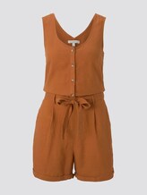 Sleeveless jumpsuit with a belt - Women - mango brown Sleeveless jumpsuit with a belt - Women - mango brown - 7 - TOM TAILOR Denim
