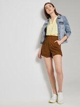 Relaxed Shorts mit elastischem Bund - Frauen - mango brown Relaxed Shorts mit elastischem Bund - Frauen - mango brown - 3 - TOM TAILOR Denim