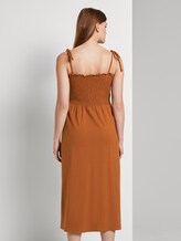 Midikleid mit Raffungen - Frauen - mango brown Midikleid mit Raffungen - Frauen - mango brown - 2 - TOM TAILOR Denim