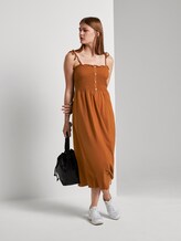 Midikleid mit Raffungen - Frauen - mango brown Midikleid mit Raffungen - Frauen - mango brown - 3 - TOM TAILOR Denim