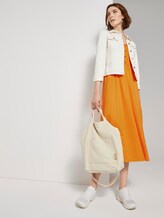 Midi dress with ruffles - Women - orange yellow Midi dress with ruffles - Women - orange yellow - 3 - TOM TAILOR Denim