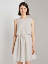 Minikleid im Struktur-Mix - Frauen - Off White Minikleid im Struktur-Mix - Frauen - Off White - 1 - TOM TAILOR Denim