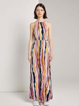 Gemustertes Neckholder Maxikleid - Frauen - wavy multicolor stripes Gemustertes Neckholder Maxikleid - Frauen - wavy multicolor stripes - 1 - TOM TAILOR Denim