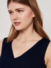 Kleid mit Knopfleiste und V-Ausschnitt - Frauen - Real Navy Blue Kleid mit Knopfleiste und V-Ausschnitt - Frauen - Real Navy Blue - 10 - TOM TAILOR Denim