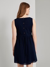 Kleid mit Knopfleiste und V-Ausschnitt - Frauen - Real Navy Blue Kleid mit Knopfleiste und V-Ausschnitt - Frauen - Real Navy Blue - 2 - TOM TAILOR Denim