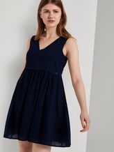 Kleid mit Knopfleiste und V-Ausschnitt - Frauen - Real Navy Blue Kleid mit Knopfleiste und V-Ausschnitt - Frauen - Real Navy Blue - 5 - TOM TAILOR Denim
