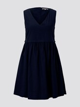 Kleid mit Knopfleiste und V-Ausschnitt - Frauen - Real Navy Blue Kleid mit Knopfleiste und V-Ausschnitt - Frauen - Real Navy Blue - 7 - TOM TAILOR Denim