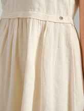 Kleid mit Knopfleiste und V-Ausschnitt - Frauen - soft creme beige Kleid mit Knopfleiste und V-Ausschnitt - Frauen - soft creme beige - 10 - TOM TAILOR Denim