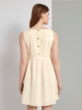 Kleid mit Knopfleiste und V-Ausschnitt - Frauen - soft creme beige Kleid mit Knopfleiste und V-Ausschnitt - Frauen - soft creme beige - 2 - TOM TAILOR Denim