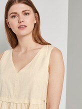 Kleid mit Knopfleiste und V-Ausschnitt - Frauen - soft creme beige Kleid mit Knopfleiste und V-Ausschnitt - Frauen - soft creme beige - 9 - TOM TAILOR Denim