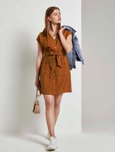 Dress in a utility style - Women - mango brown Dress in a utility style - Women - mango brown - 3 - TOM TAILOR Denim