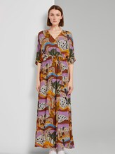 Patterned maxi dress made of crepe - Women - tropical safari print Patterned maxi dress made of crepe - Women - tropical safari print - 1 - TOM TAILOR Denim
