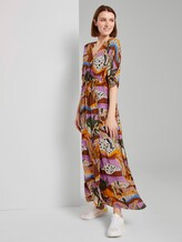 Patterned maxi dress made of crepe - Women - tropical safari print Patterned maxi dress made of crepe - Women - tropical safari print - 5 - TOM TAILOR Denim