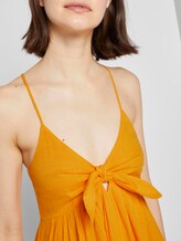 Midi Kleid mit Knoten-Detail - Frauen - orange yellow Midi Kleid mit Knoten-Detail - Frauen - orange yellow - 9 - TOM TAILOR Denim