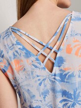 Ärmellose Bluse mit Palmen-Print - Frauen - blue coral palmtree print Ärmellose Bluse mit Palmen-Print - Frauen - blue coral palmtree print - 10 - TOM TAILOR Denim