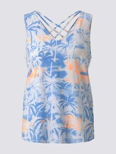 Ärmellose Bluse mit Palmen-Print - Frauen - blue coral palmtree print Ärmellose Bluse mit Palmen-Print - Frauen - blue coral palmtree print - 7 - TOM TAILOR Denim