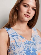 Ärmellose Bluse mit Palmen-Print - Frauen - blue coral palmtree print Ärmellose Bluse mit Palmen-Print - Frauen - blue coral palmtree print - 9 - TOM TAILOR Denim