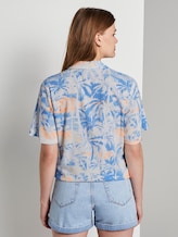 Hawaii-Hemd mit Palmen-Print zum Knoten - Frauen - blue coral palmtree print Hawaii-Hemd mit Palmen-Print zum Knoten - Frauen - blue coral palmtree print - 2 - TOM TAILOR Denim