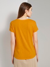 T-Shirt mit V-Ausschnitt - Frauen - orange yellow T-Shirt mit V-Ausschnitt - Frauen - orange yellow - 2 - TOM TAILOR Denim