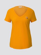 T-Shirt mit V-Ausschnitt - Frauen - orange yellow T-Shirt mit V-Ausschnitt - Frauen - orange yellow - 7 - TOM TAILOR Denim