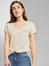 T-shirt met V-hals - Vrouwen - soft creme beige T-shirt met V-hals - Vrouwen - soft creme beige - 5 - TOM TAILOR Denim