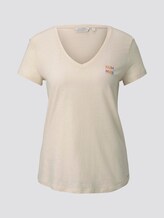 T-shirt met V-hals - Vrouwen - soft creme beige T-shirt met V-hals - Vrouwen - soft creme beige - 7 - TOM TAILOR Denim