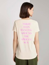 T-shirt with a subtle print - Women - soft creme beige T-shirt with a subtle print - Women - soft creme beige - 2 - TOM TAILOR Denim