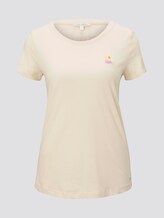 T-shirt with a subtle print - Women - soft creme beige T-shirt with a subtle print - Women - soft creme beige - 7 - TOM TAILOR Denim