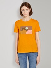 T-Shirt mit Print - Frauen - orange yellow T-Shirt mit Print - Frauen - orange yellow - 1 - TOM TAILOR Denim