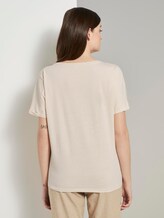 T-Shirt mit Tier-Print - Frauen - soft creme beige T-Shirt mit Tier-Print - Frauen - soft creme beige - 2 - TOM TAILOR Denim