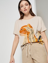 T-Shirt mit Tier-Print - Frauen - soft creme beige T-Shirt mit Tier-Print - Frauen - soft creme beige - 5 - TOM TAILOR Denim