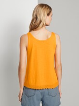 Relaxed Top met Kanten Trim - Vrouwen - orange yellow Relaxed Top met Kanten Trim - Vrouwen - orange yellow - 2 - TOM TAILOR Denim