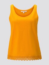 Relaxed Top met Kanten Trim - Vrouwen - orange yellow Relaxed Top met Kanten Trim - Vrouwen - orange yellow - 7 - TOM TAILOR Denim