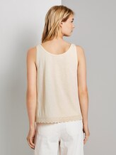 Relaxed Top mit Spitzenborte - Frauen - soft creme beige Relaxed Top mit Spitzenborte - Frauen - soft creme beige - 2 - TOM TAILOR Denim