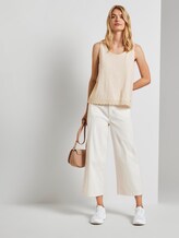 Relaxed Top mit Spitzenborte - Frauen - soft creme beige Relaxed Top mit Spitzenborte - Frauen - soft creme beige - 3 - TOM TAILOR Denim