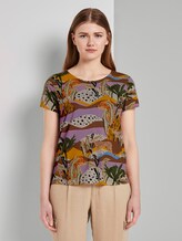 T-shirt met cut-out detail - Vrouwen - tropical safari print T-shirt met cut-out detail - Vrouwen - tropical safari print - 1 - TOM TAILOR Denim