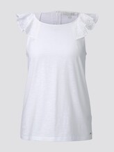 Top mit Rüschen - Frauen - Off White Top mit Rüschen - Frauen - Off White - 7 - TOM TAILOR Denim