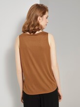 Fließendes Top mit Knöpfen - Frauen - mango brown Fließendes Top mit Knöpfen - Frauen - mango brown - 2 - TOM TAILOR Denim