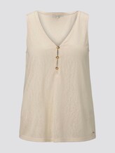 Fließendes Top mit Knöpfen - Frauen - soft creme beige Fließendes Top mit Knöpfen - Frauen - soft creme beige - 7 - TOM TAILOR Denim