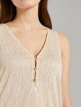 Fließendes Top mit Knöpfen - Frauen - soft creme beige Fließendes Top mit Knöpfen - Frauen - soft creme beige - 9 - TOM TAILOR Denim